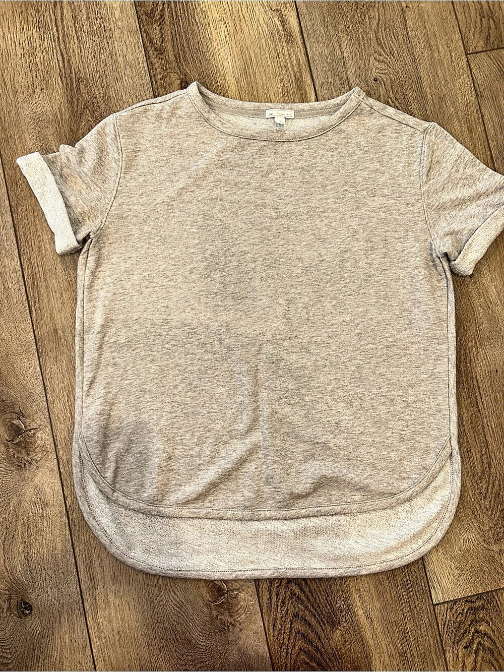 Gap Short Sleeve Vintage Sweatshirt Gray Small minimal classic comfort